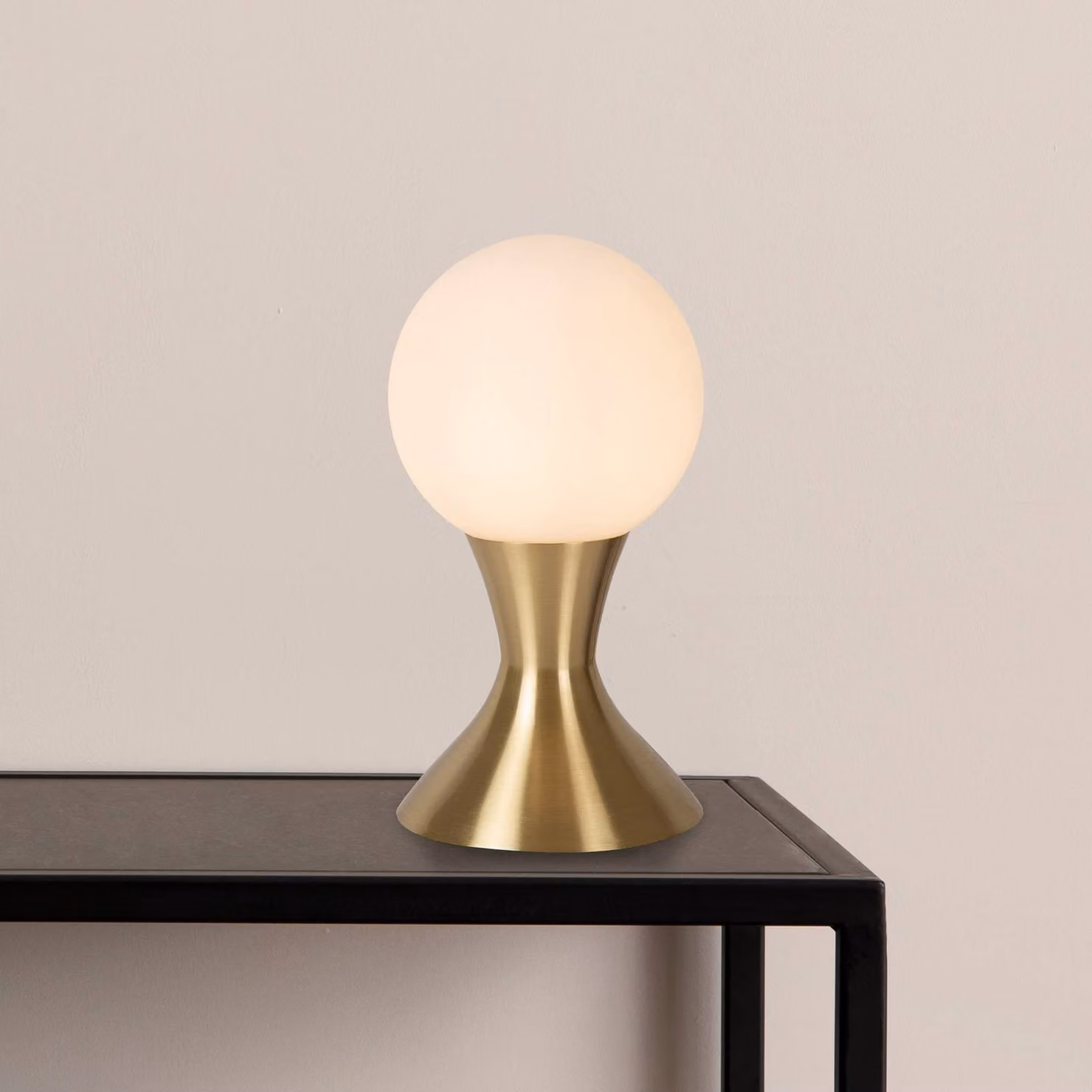 Lucide Lampada da tavolo Moya, Ottone / Oro, Soggiorno / Sala da pranzo, Vetro, Lampada da tavolo