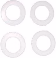 Set di 4 guarnizioni piatte in teflon bianco Idro Bric per gas da 1/2" (12,7 mm) P0445B