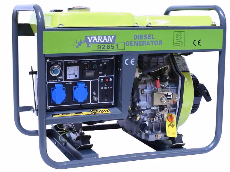 Varan Motors - 92651 GENERATORE DI POTENZA GENERATORE DI POTENZA DI EMERGENZA 3,3kW 230V+12V DIESEL
