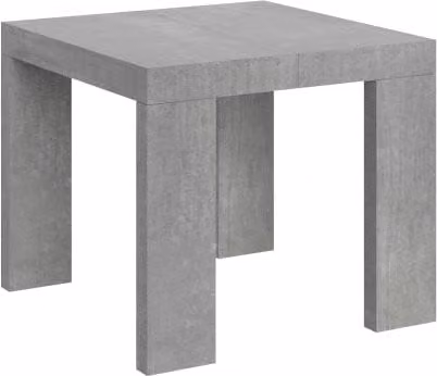 Tavolo da pranzo allungabile Itamoby moderno in stile geometrico grigio L/P/H: 90 x 90 x 77 cm, estensibile fino a 246 cm – 1