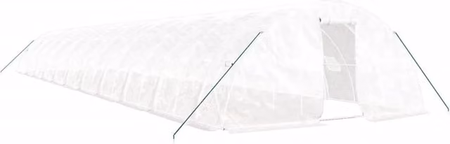 Serra tenda riparo pianta fiore verdura con telaio in acciaio 110 m² 22 x 5 x 2,3 m bianco 02_0044533