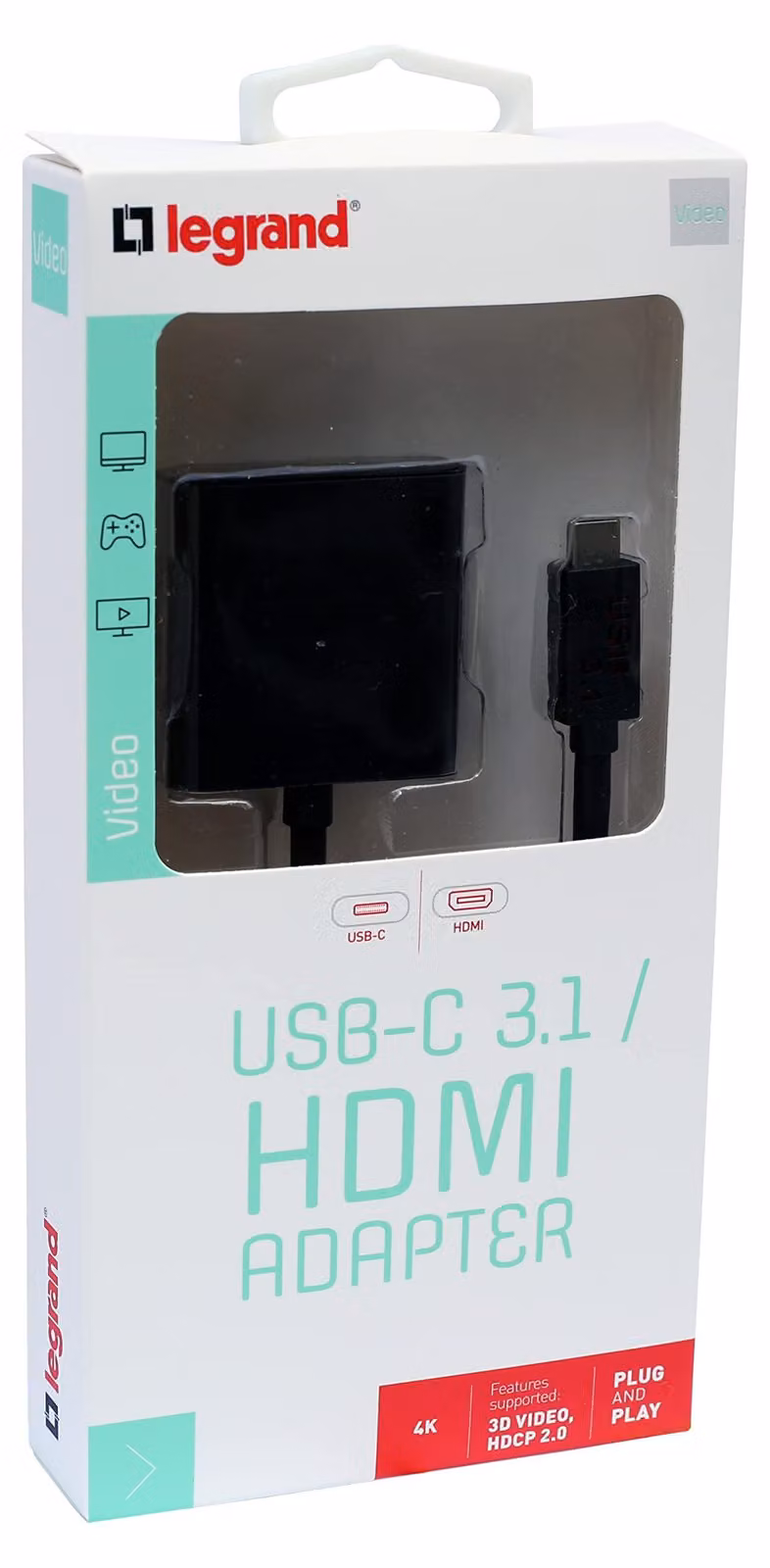 Adattatore Legrand 090985, da USB 3.1 di tipo C a HDMI