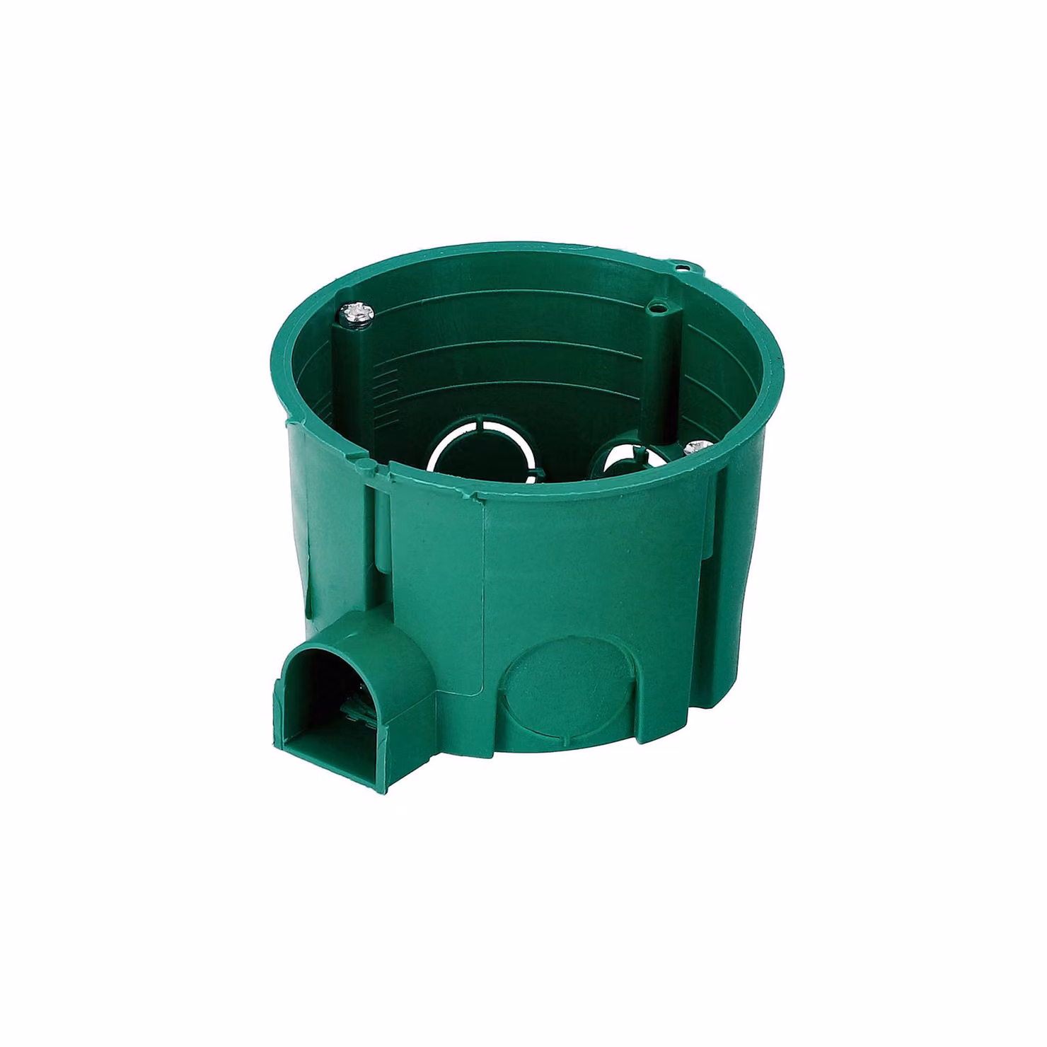 Scatola di derivazione da incasso Ø60 piatta con viti verde EDO777893 EDO Technic