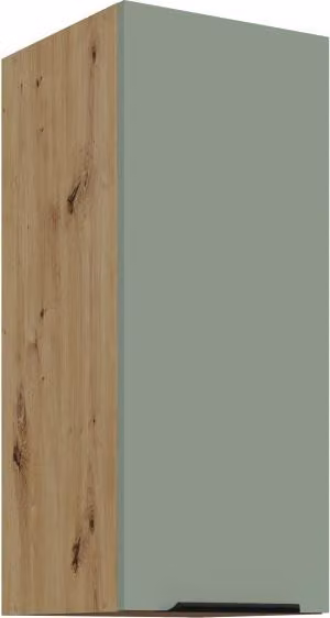 Mobile cucina superiore LUNARA - larghezza 30 cm, verde / rovere artigianale