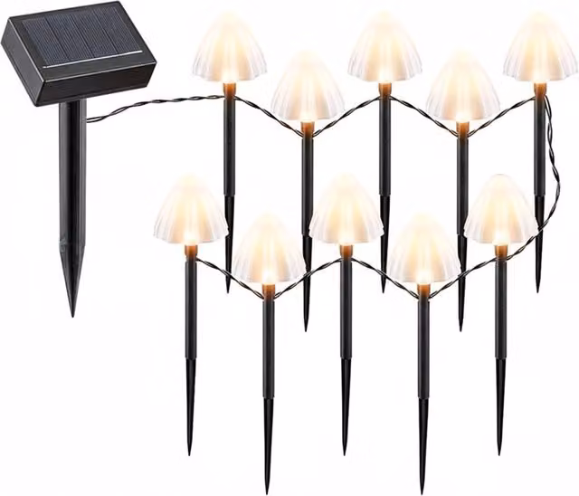 Set di 12 Segnapasso Solari LED Avilia Home per Giardino e Terrazzo, Luce Bianca Calda