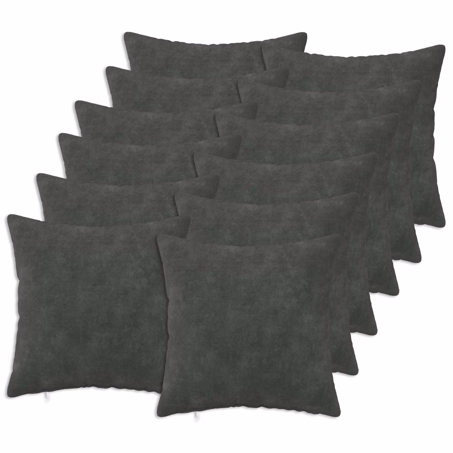 vidaXL Cuscino HEERLEN 12 pz Antracite Fleece in microfibra