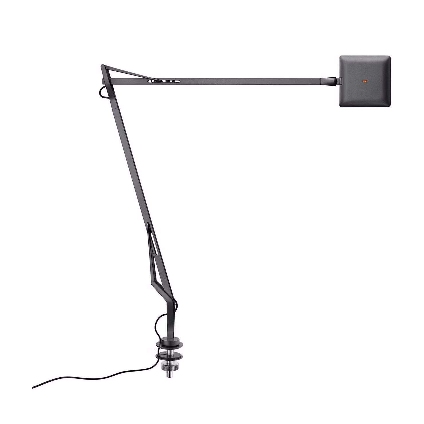 Flos - Kelvin Edge Desk support (hidden cable) - Lampada da tavolo - Titanio