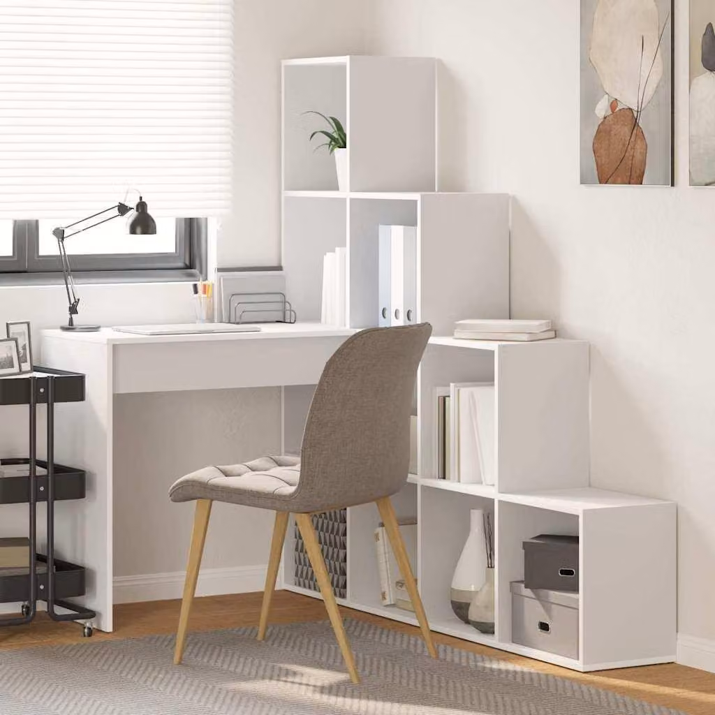 Maison Exclusive - Scrivania ad angolo Bianco 101,5 x 149,5 x 149,5 cm