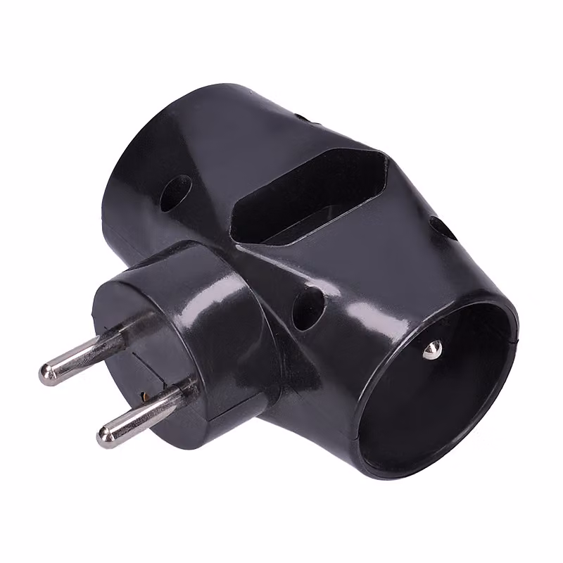 Solight Presa nera 1x2,5A + 2x10A P92