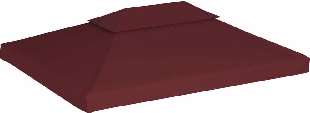 Copertura Superiore per Gazebo a 2 Strati 310g/m² 4x3m Bordeaux