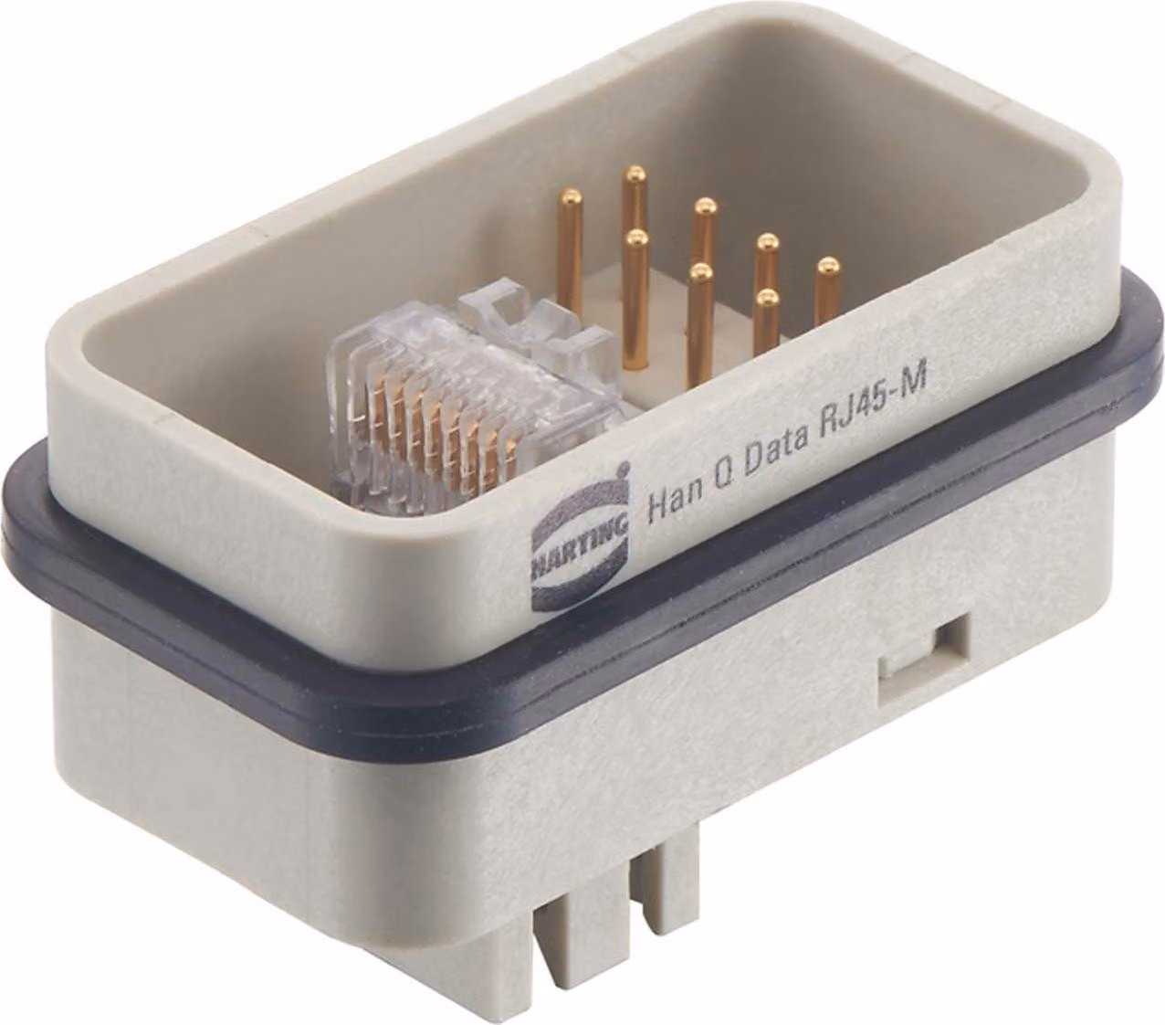 HARTING Han Q-Data RJ45 inserto maschio (M) connettore a crimpare, 8 poli 50 V, 5 A - 1 pezzo