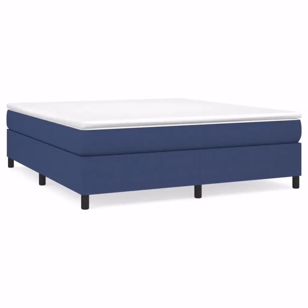 Struttura Letto a Rete a Molle vidaXL in Tessuto Blu L: 160 cm, P: 200 cm – 2