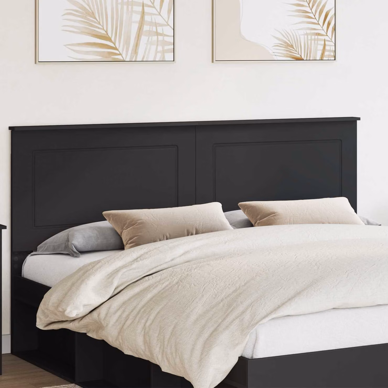 Testiera per letto vidaXL in legno ingegnerizzato nero, Larghezza: 100 cm