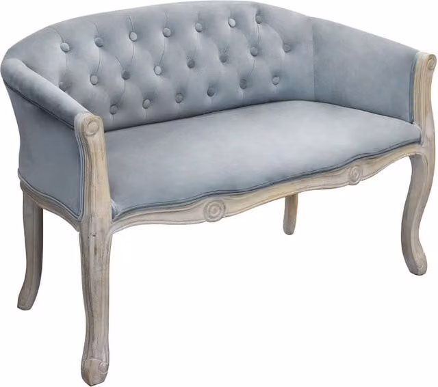 DIVANO COLEMAN IN VELLUTO GRIGIO CON GAMBE ANTICATE