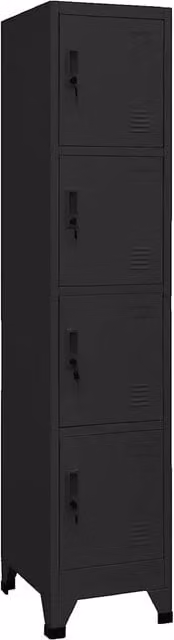 Armoire à casiers Noir 38x45x180 cm Acier