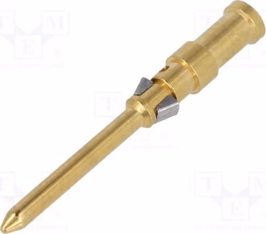 1 connettore placcato in nichel, connettore maschio, sezione 0,75 mm², 10A, tipo D, spessore placcatura 2 µm, codice prodotto 09150006125, HARTING