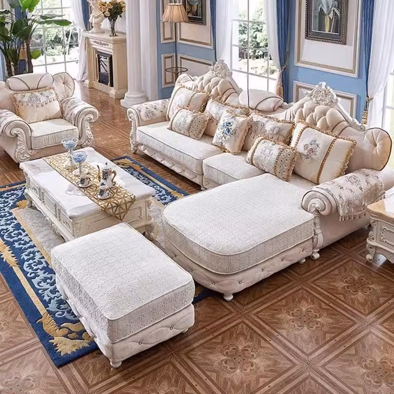 Klassische Eckcouch Ecksofa Eckgarnitur Wohnlandschaft Sofa Couch L-Form