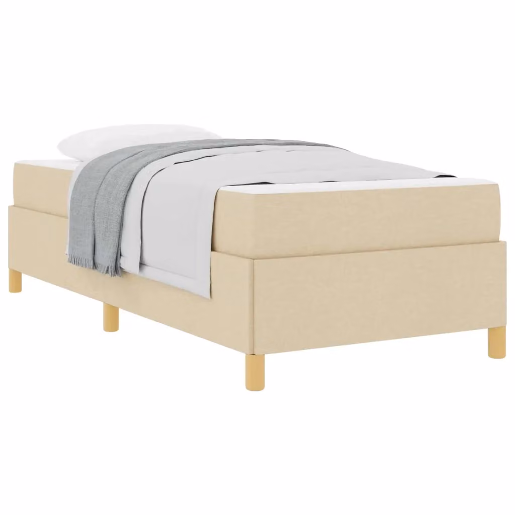 Struttura letto imbottita vidaXL in tessuto beige L: 100 cm, P: 200 cm, H: 203 cm – 2