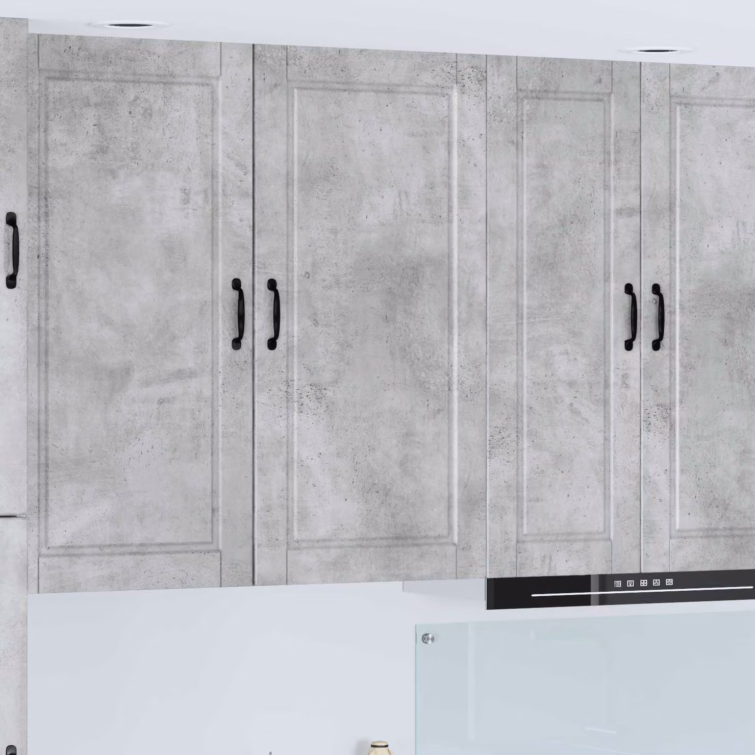 Armadietto a muro vidaXL PORTO moderno in MDF grigio cemento L 50 cm, P 31 cm, H 100 cm