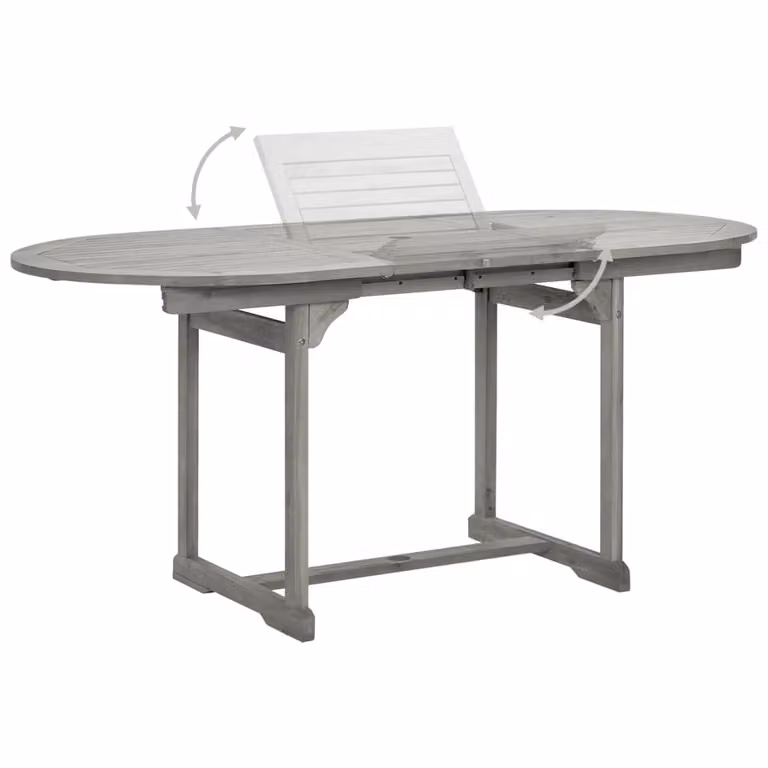 Maison Exclusive - Tavolo da giardino (120-170)x80x75 cm in legno massello di acacia