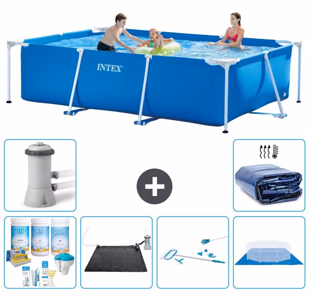 Piscina fuori terra rettangolare - 300x200x75 cm - 7 pezzi - Modello S20052