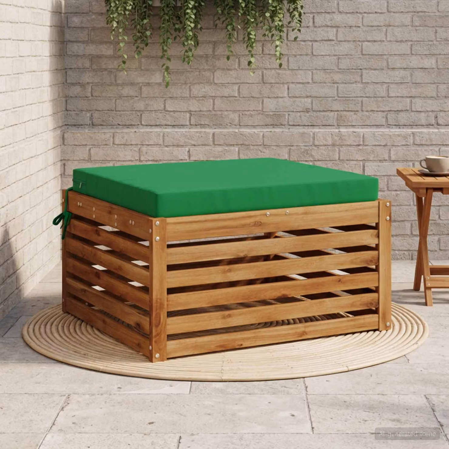 Cuscino per sedia vidaXL SOEST in poliestere verde con rivestimento rimovibile e resistente ai raggi UV