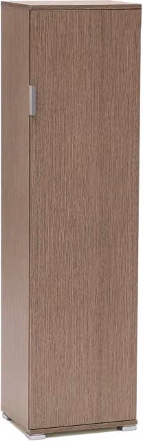 Mobile porta oggetti in legno di rovere grigio con 3 ripiani, L: 40 cm, P: 33 cm, H: 151 cm – 1