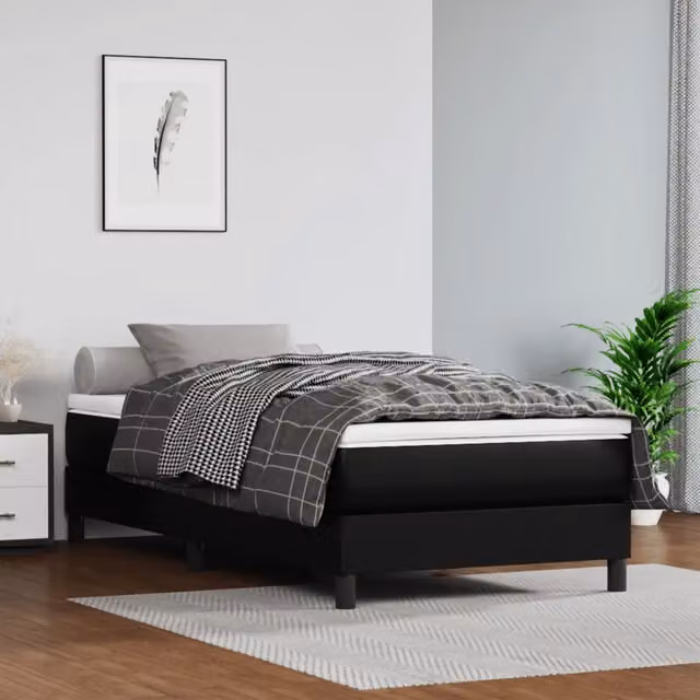 Materasso Ibrido vidaXL in Similpelle Nero L: 120 cm, P: 190 cm, H: 20 cm