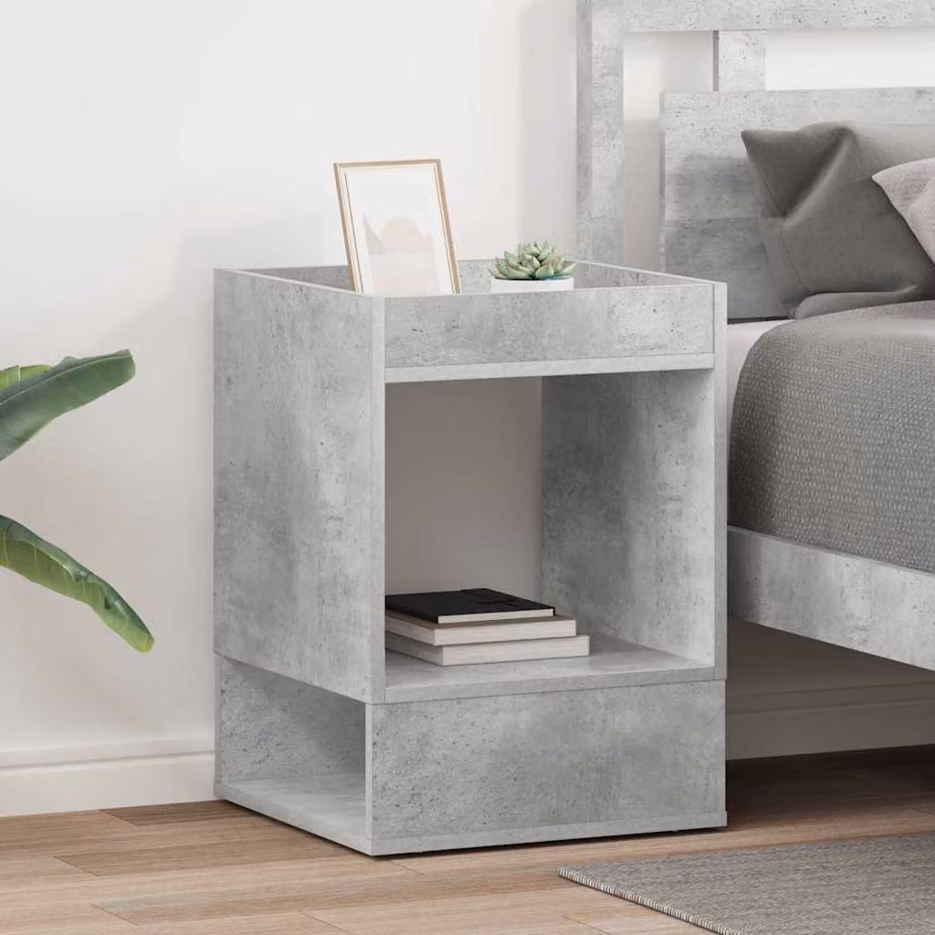 Set di 2 tavolini da soggiorno vidaXL moderni in grigio, L/P/H: 40 x 40 x 56 cm