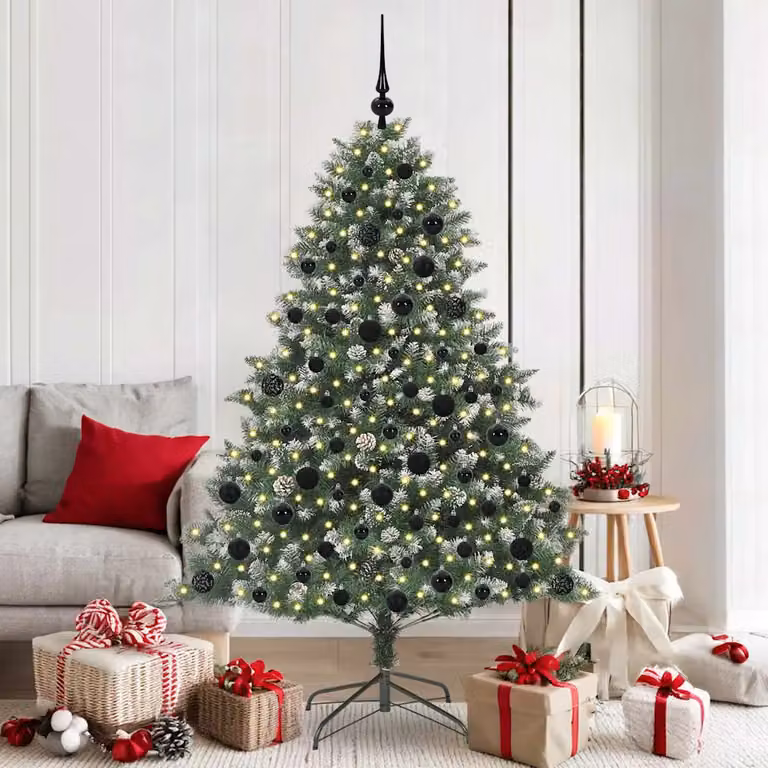 Albero di Natale artificiale verde vidaXL con luci LED bianco caldo