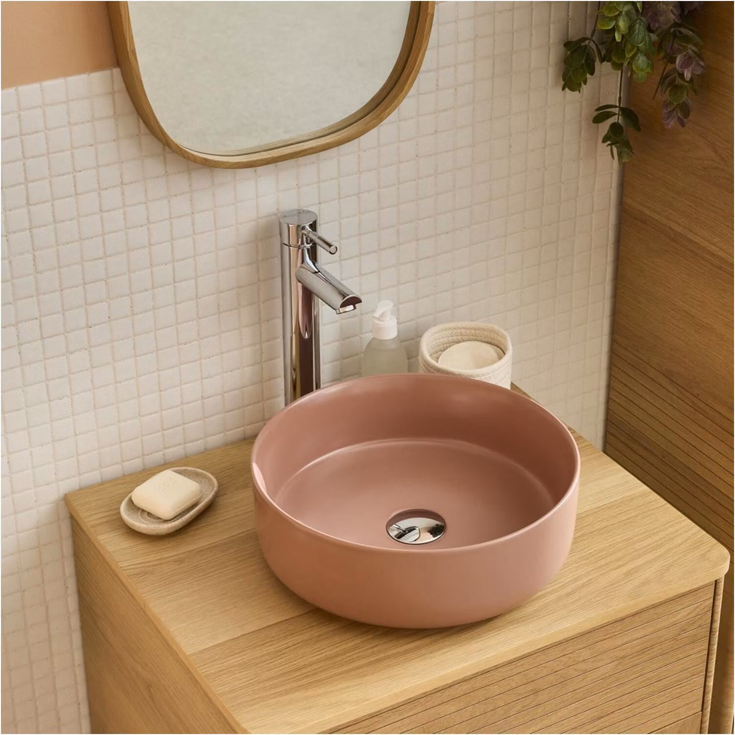 Lavabo da appoggio tondo 36 x 36 cm DIEGO