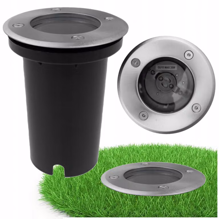 Lampada circolare 1xGU10 IP67 Inox Ecolight EC79108