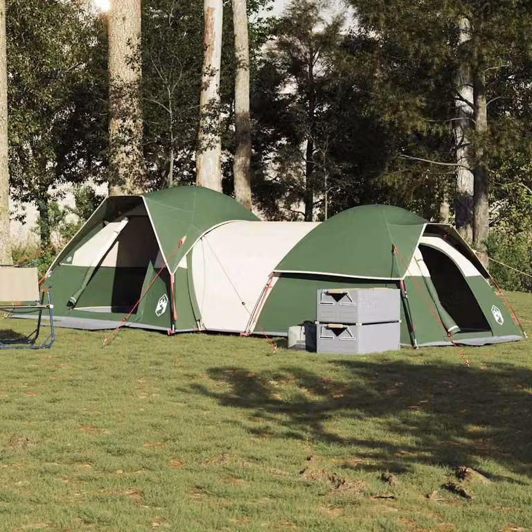 Tenda da campeggio impermeabile vidaXL per 5 persone, colore verde