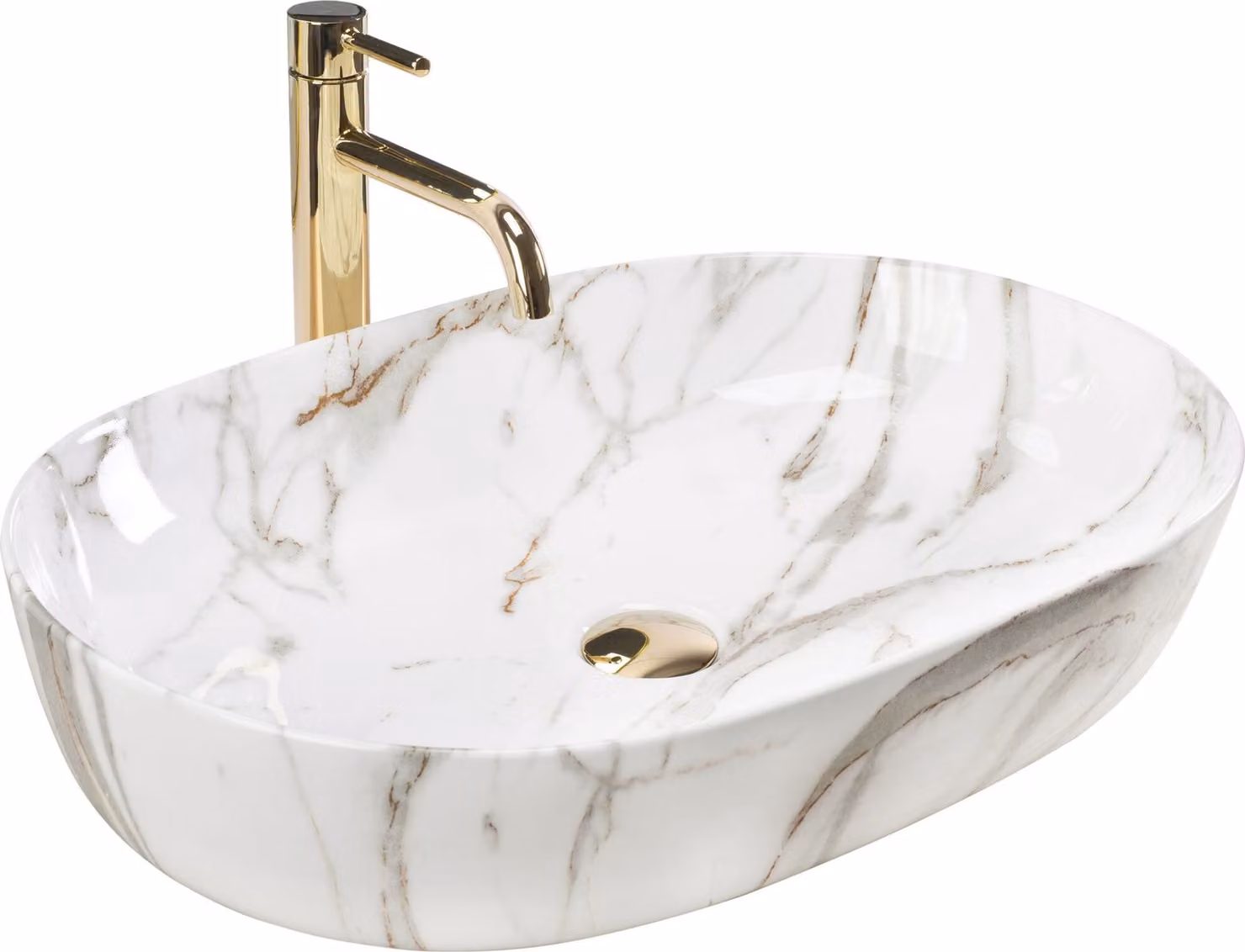 Lavabo da Appoggio Rea Cleo 61 Shiny Aiax