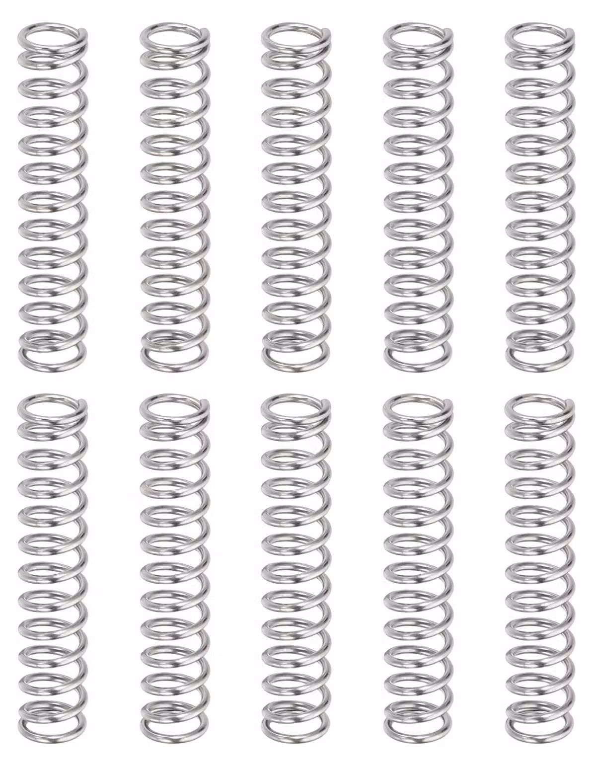 Molle a compression, 10 pezzi, dimensioni 0,8x6x30 mm, acciaio inossidabile 304