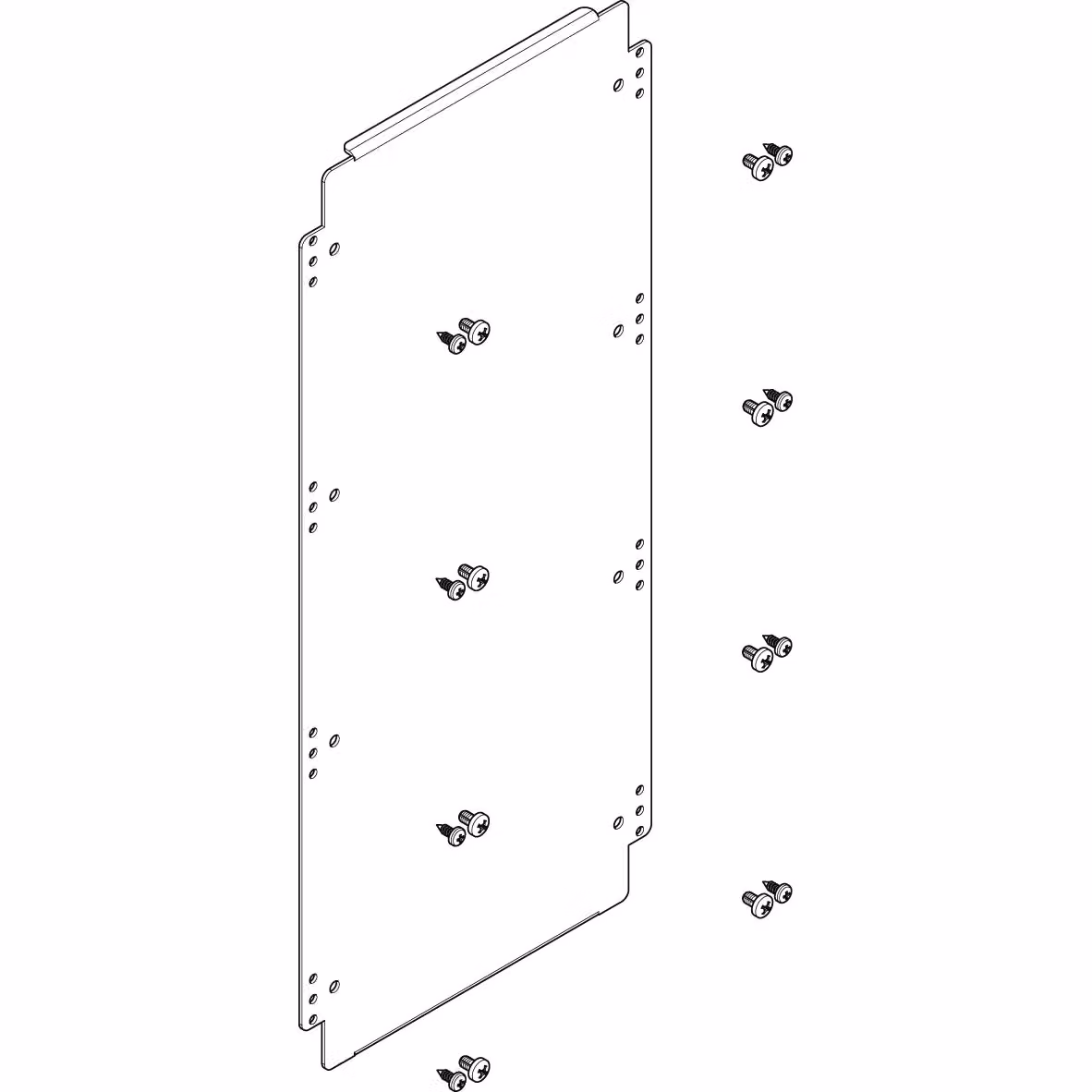 Piastra di montaggio ABN 246x552 mm 1FB/4RE per il montaggio tra i profili portanti FMA14N