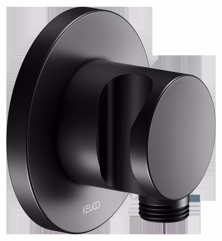 KEUCO Raccord de flexible avec support de douche, rosace ronde, 59592370001, 59592370001