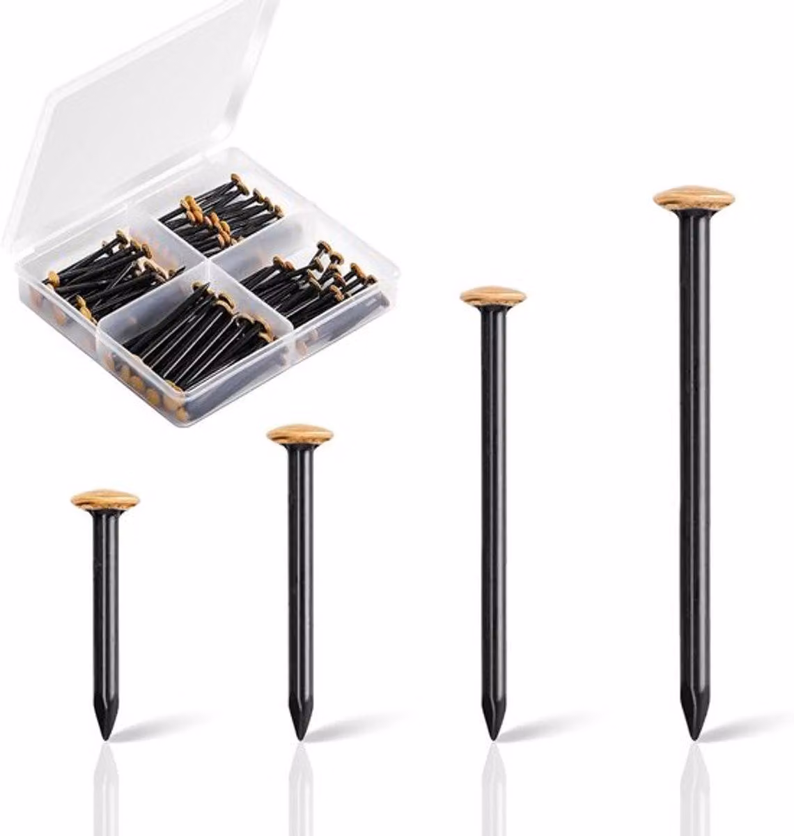 Kit completo per la decorazione delle unghie, composto da 120 pezzi di diverse dimensioni (20/25/30/40 mm)