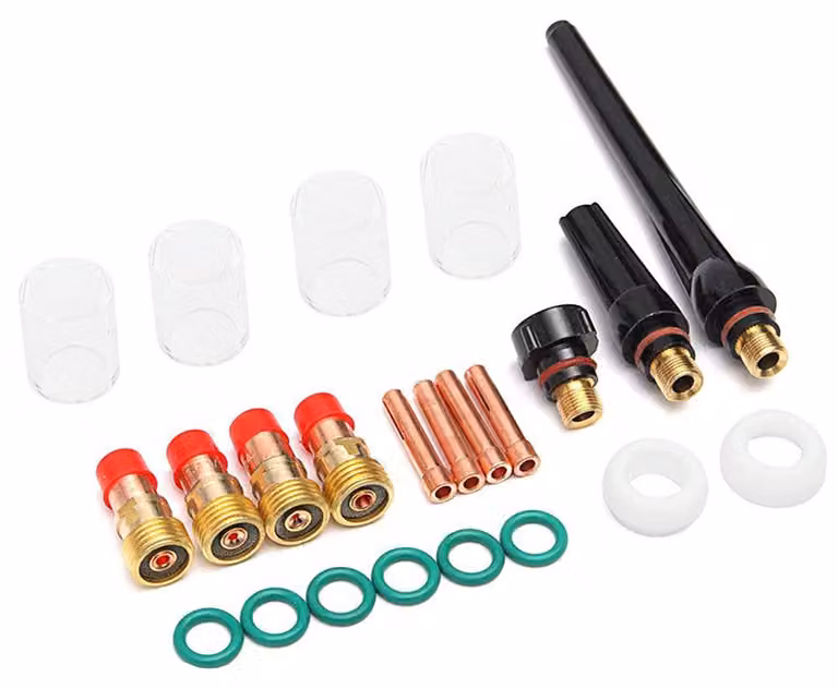 Kit di ugelli per saldatura TIG - 23 pezzi, compatibile con la coppa #10 per saldatrice 17GL332