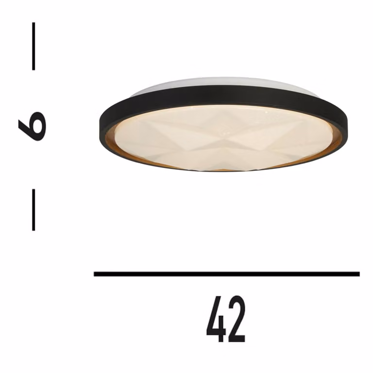 Searchlight Plafoniera a LED Satellite, dimmerabile, Nero, Soggiorno / Sala da pranzo, Metallo, Moderno, Plafoniera LED