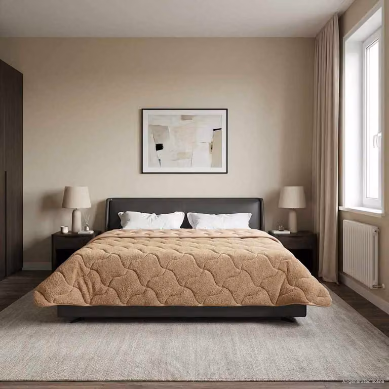 Piumino Letto Estivo vidaXL in Microfibra Traspirante e Reversibile, Colore Tortora/Grigio, 200 x 200 cm