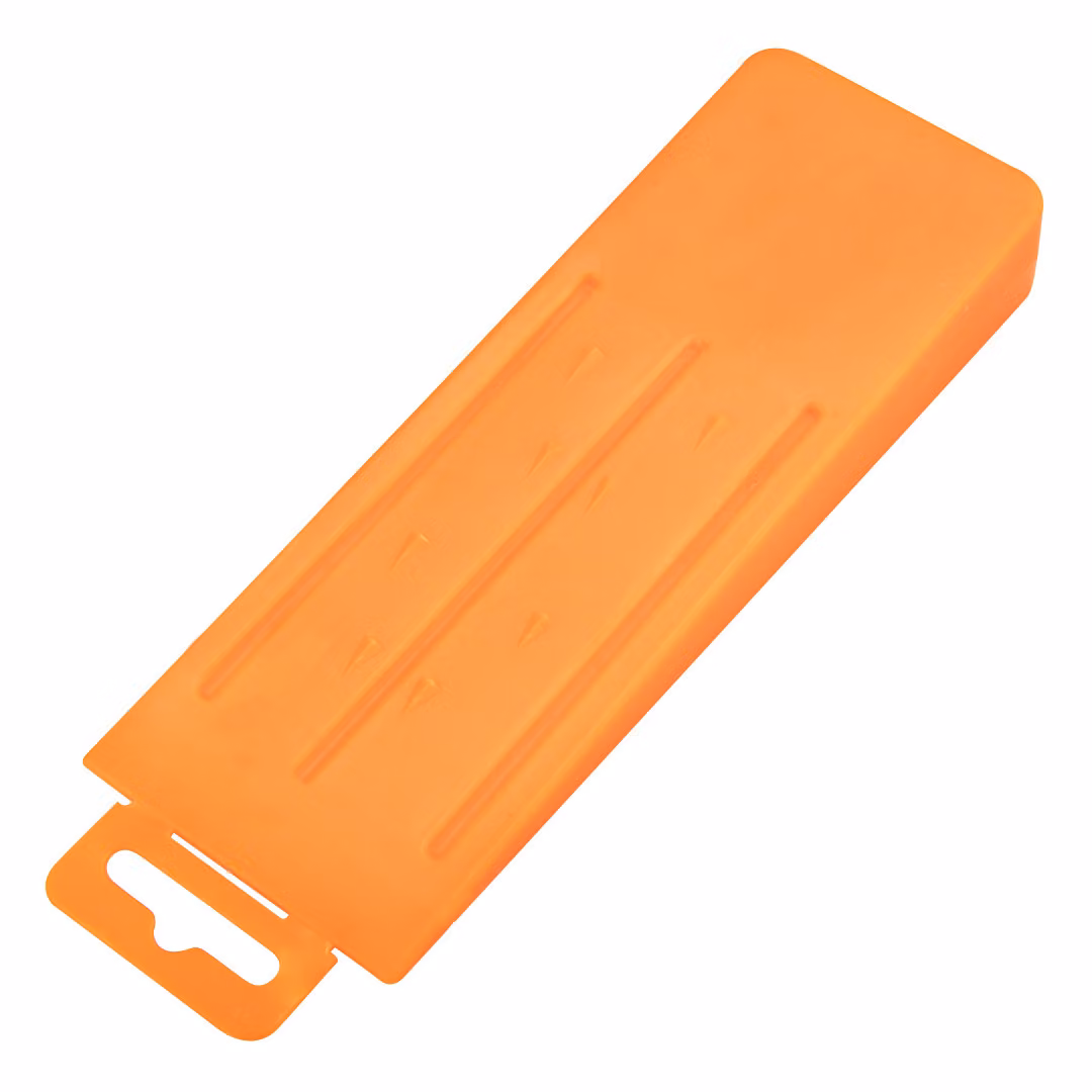 Cuneo per spaccare il legno NEO TOOLS, cuneo in plastica 5,5/8/10", 100/200/300g. In plastica PP, superficie sagomata, gancio integrato, superficie opportunamente profilata con denti (8")