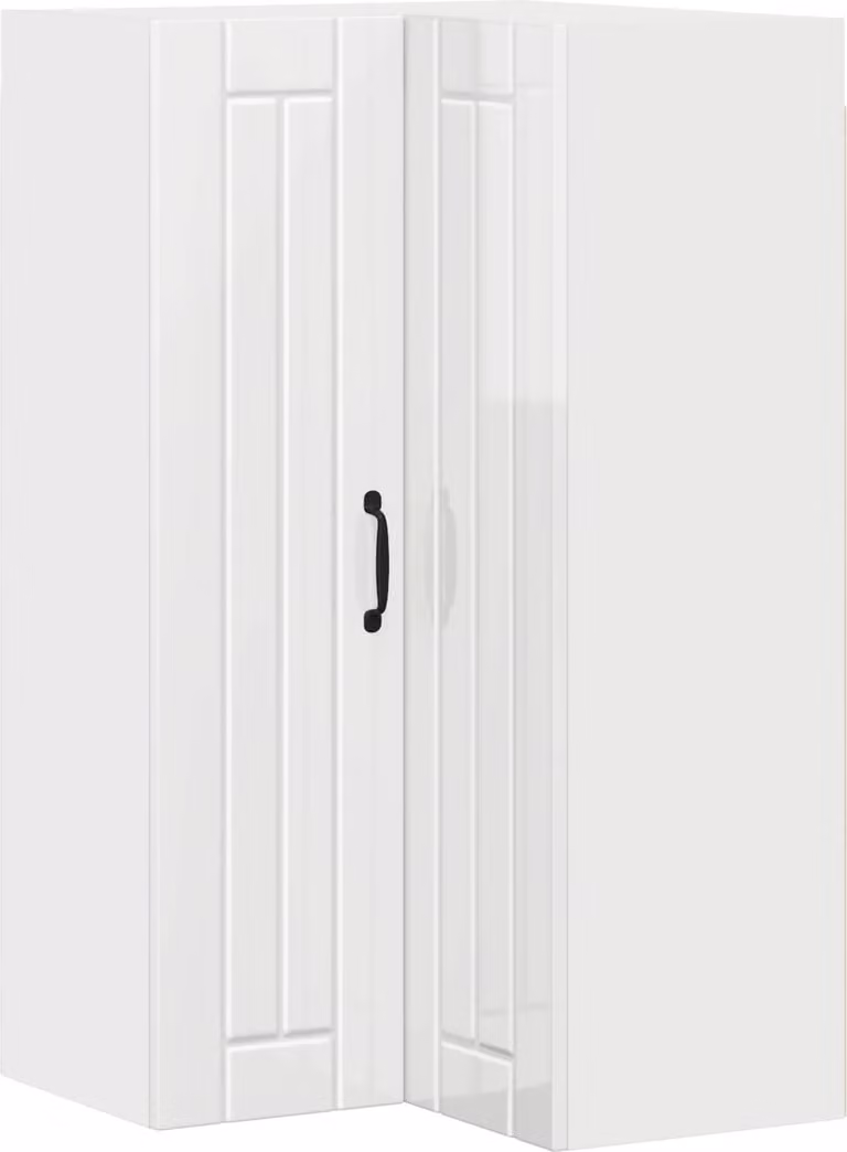 Mobile angolare per parete LUCCA Bianco Lucido 57 x 57 x 100 cm