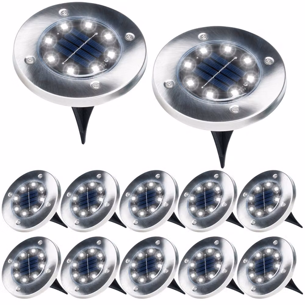 12x Lampada da giardino solare Lampada da terra LED con sensore