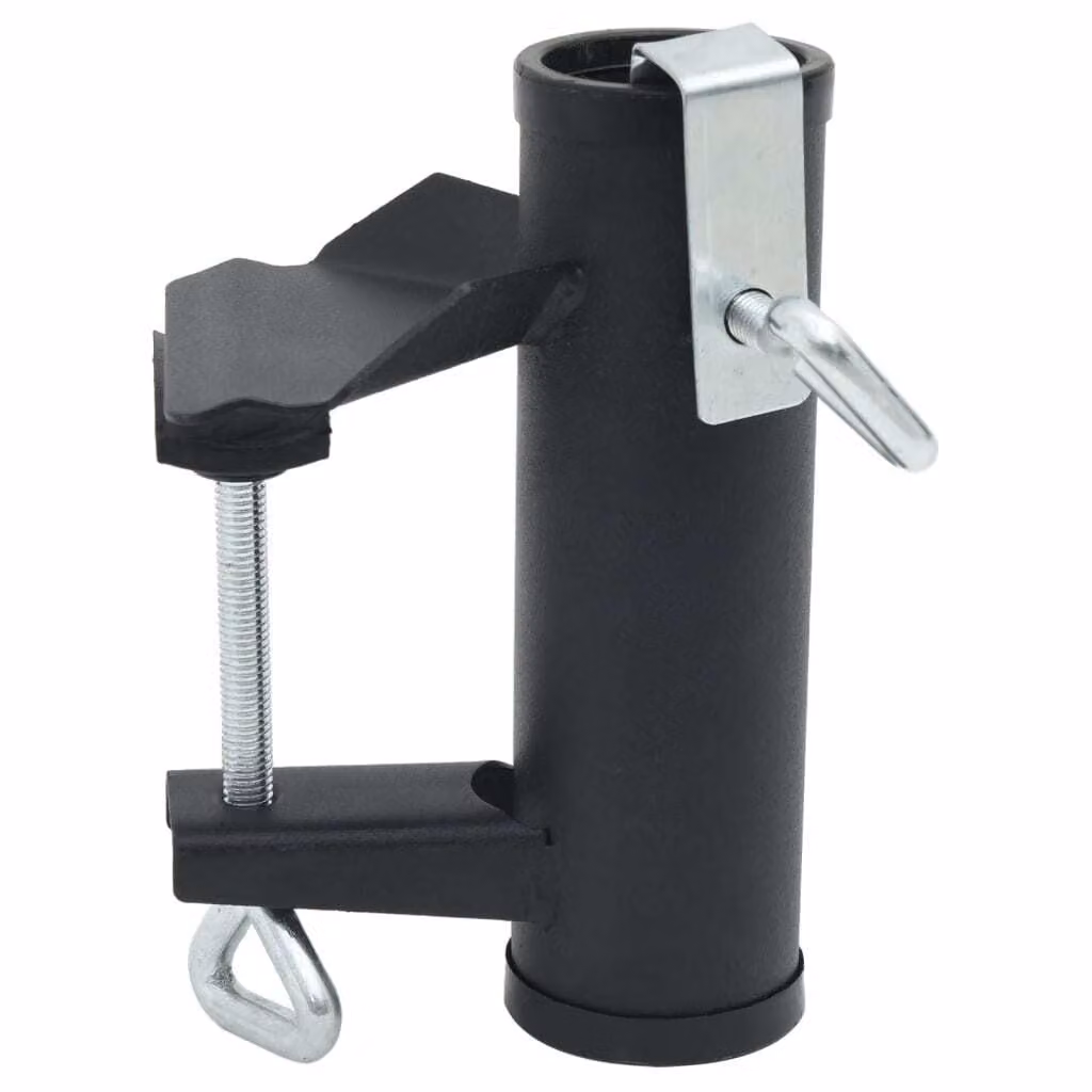 vidaXL Supporto per ombrellone da balcone 2 pezzi 25-38 mm in acciaio
