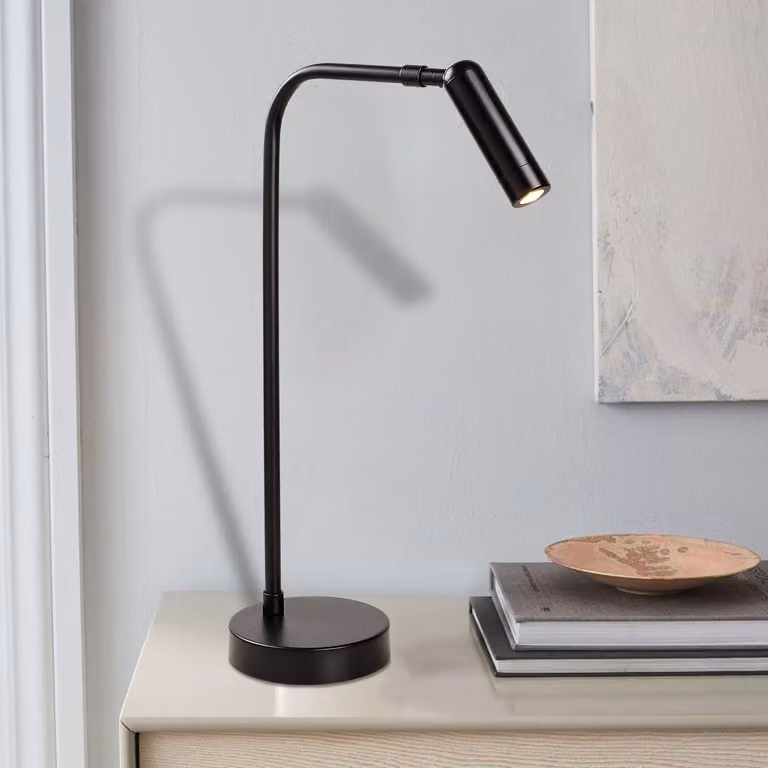 Opviq, Uğur - 6046, lampada da tavolo, CORPO IN METALLO, nero, 47 x 11 x 11 cm
