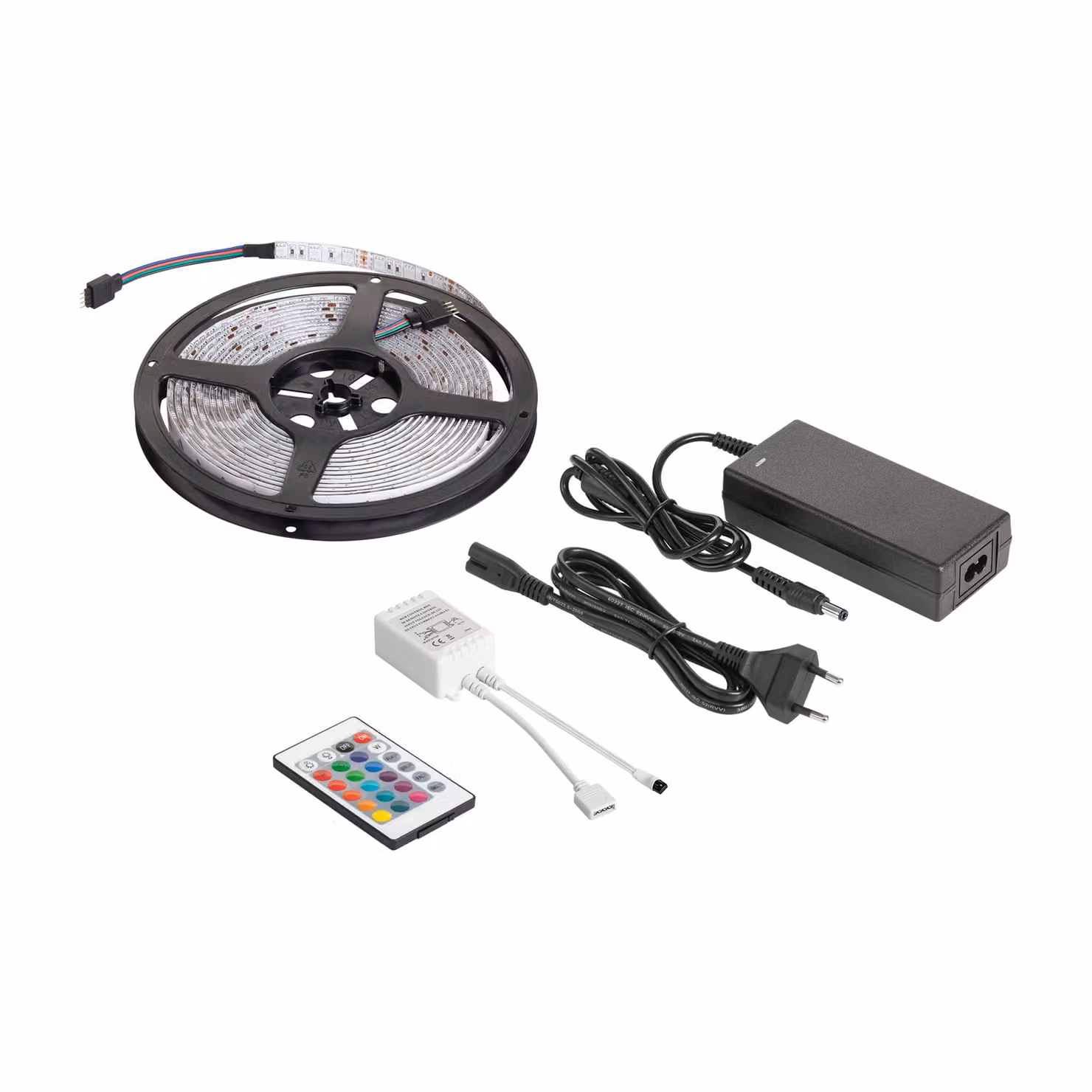 REBEL led pásek RGB, 5m/300diod, 48W, 12V zdroj, IP65, completo