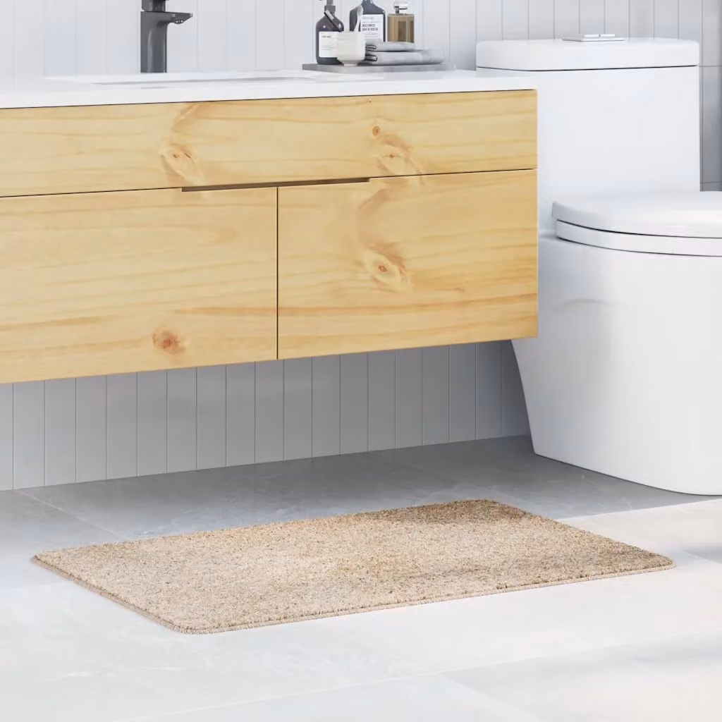 Tappetino da bagno antiscivolo e lavabile vidaXL beige L: 60 cm, P: 90 cm