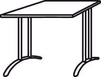 HAMMERBACHER BS08 Schreibtisch nussbaum quadratisch