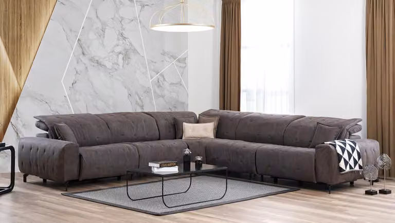 Ecksofa Wohnlandschaft Eckcouch Ecklounge Polsterecke Design Sofa Couch Garnitur